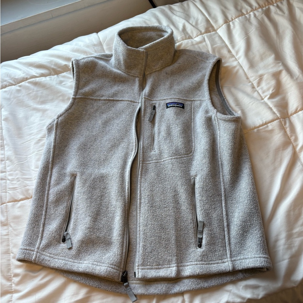 Patagonia Light Gray Fleece Vest